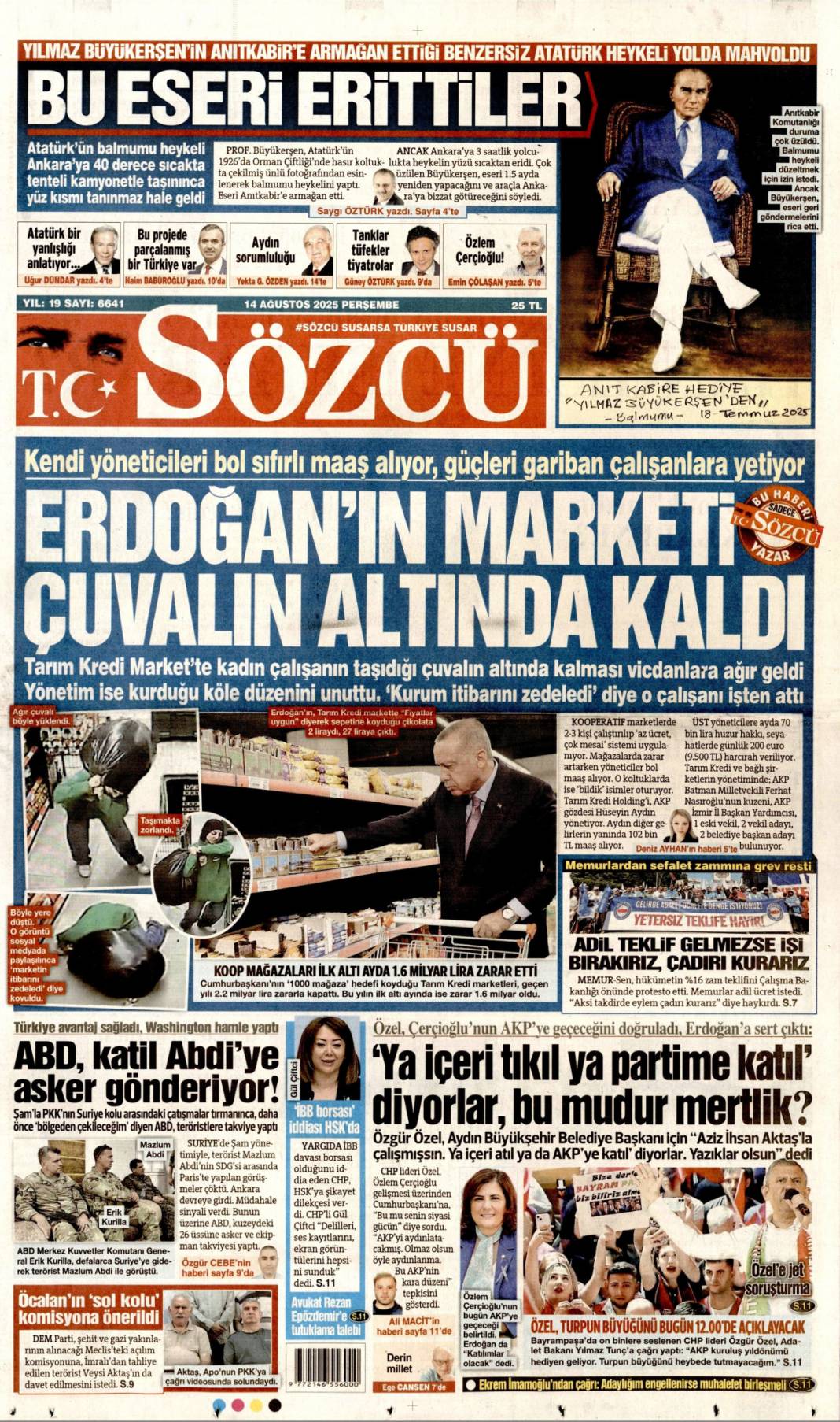 Kurnazlığı bırak YPG! Acil adım atmazlarsa operasyon an meselesi: 14 Ağustos gazete manşetleri 3