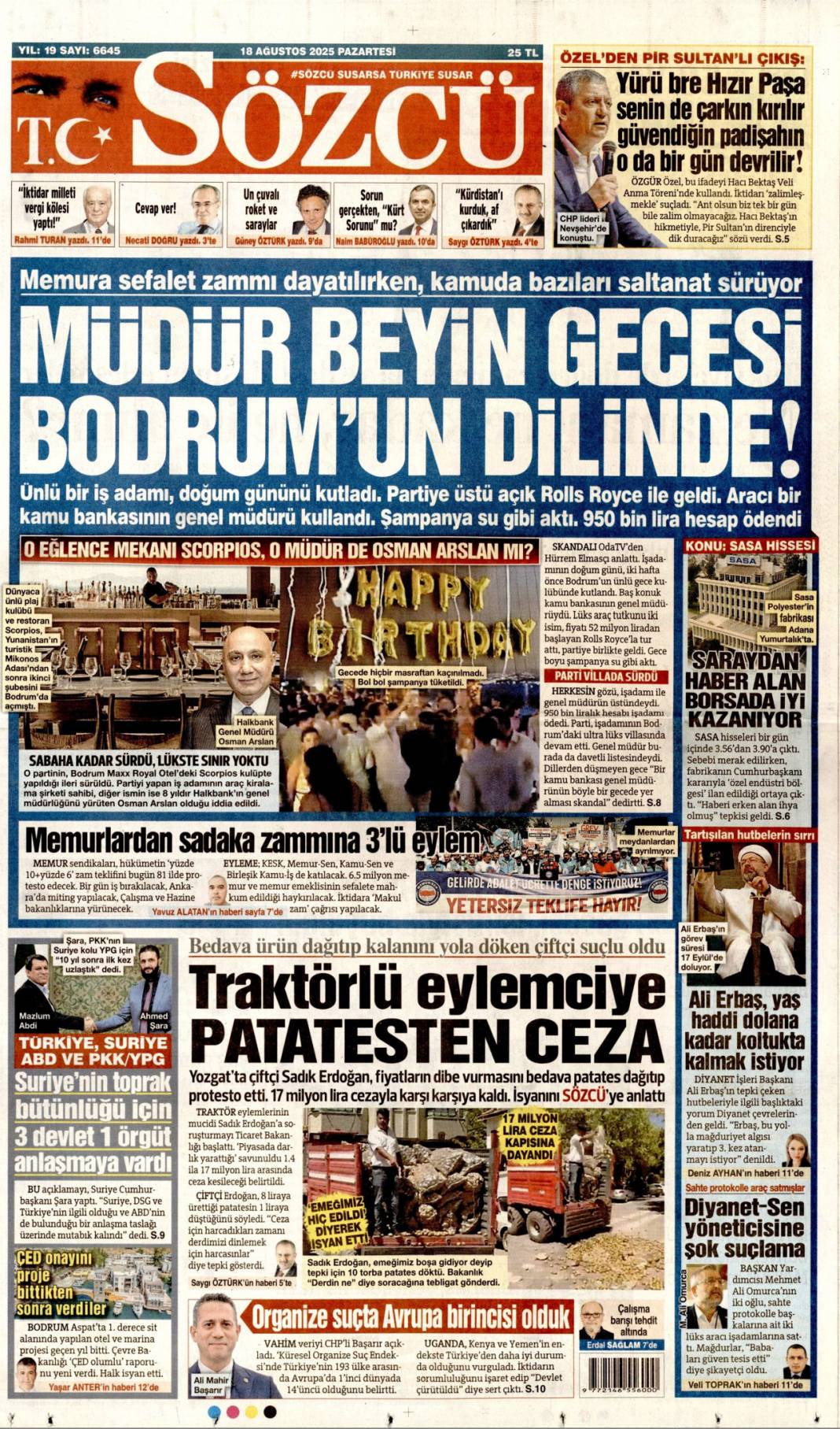 CHP'de kırmızı alrm! Özgür Özel zor durumda: 18 Ağustos 2025 gazete manşetleri 4