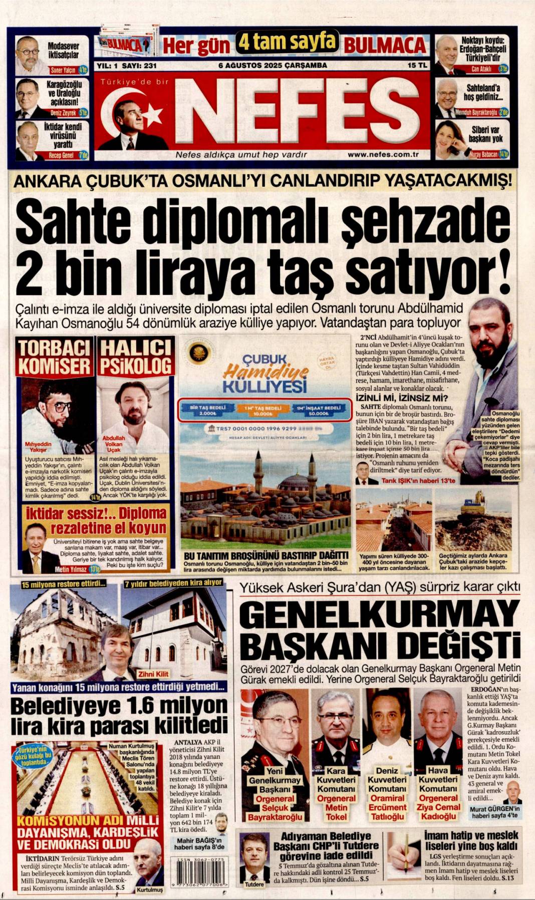 Her uçuşta 10 bin dolar! Toplanan paralar özel jetlerle Avrupa'ya taşınıyordu: 6 Ağustos gazete manşetleri 5