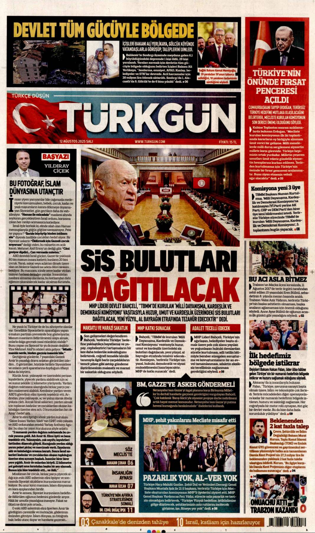 Kıyamet gibi! Alevlere teslim olan Çanakkale'de can pazarı: 12 Ağustos 2025 gazete manşetleri 7