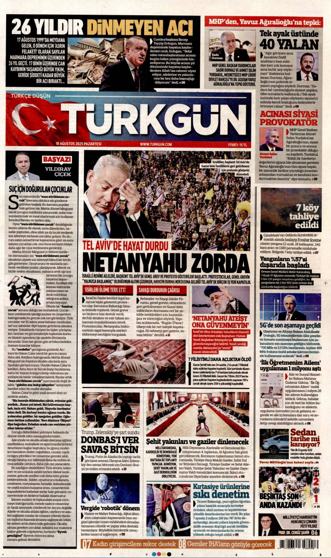 CHP'de kırmızı alrm! Özgür Özel zor durumda: 18 Ağustos 2025 gazete manşetleri 7