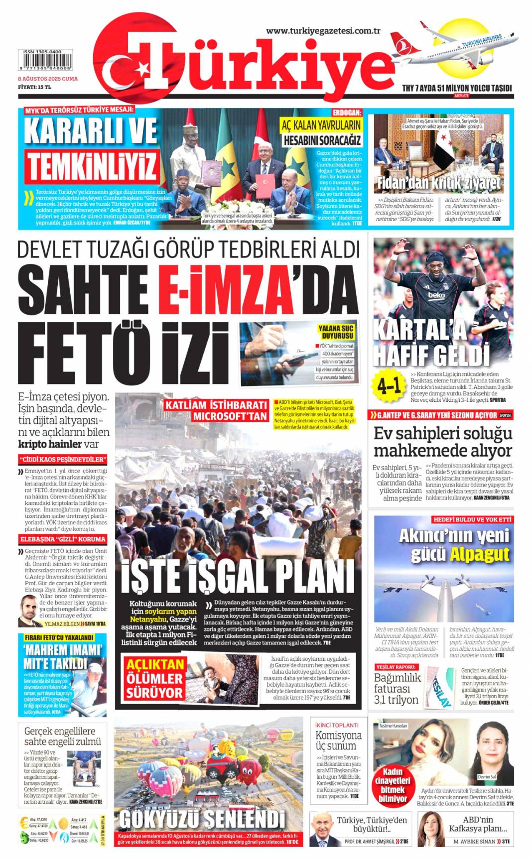 Sahte e-imza'da FETÖ izi! Devlet tuzağı gördü tedbirleri aldı: 8 Ağustos 2025 gazete manşetleri 1