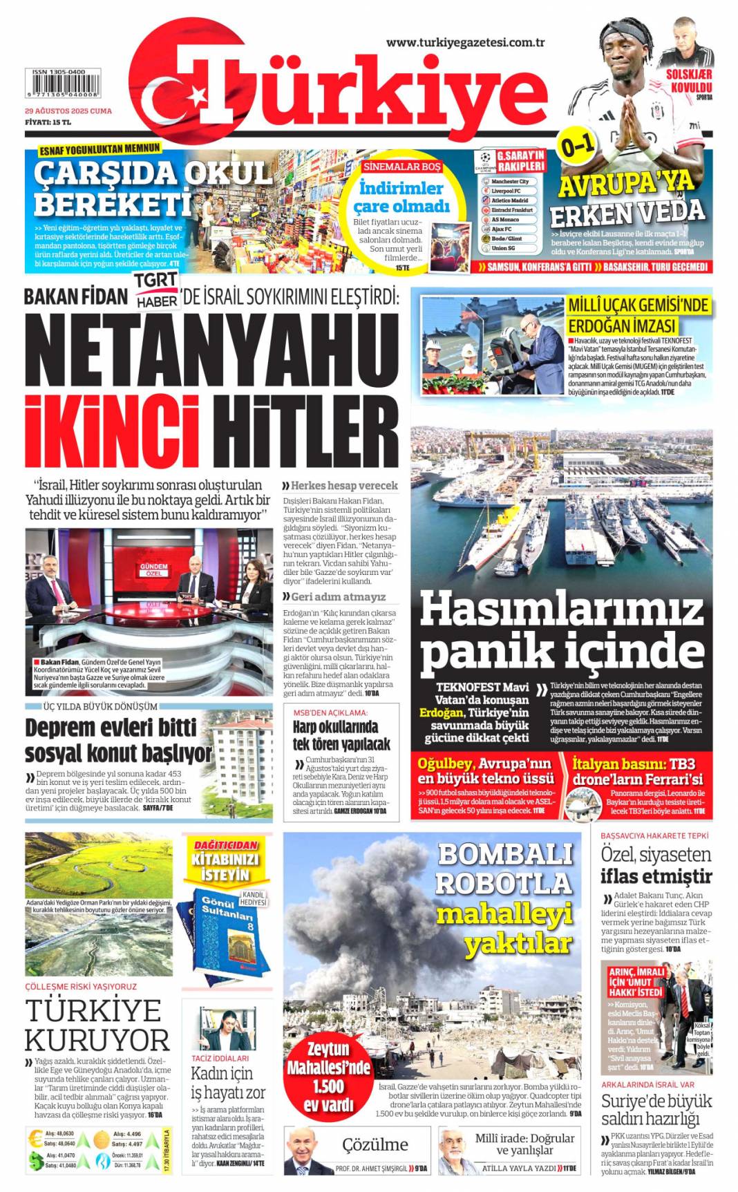 Su yok konser var! İzmirli hizmet bekliyor: 29 Ağustos 2025 gazete manşetleri 8