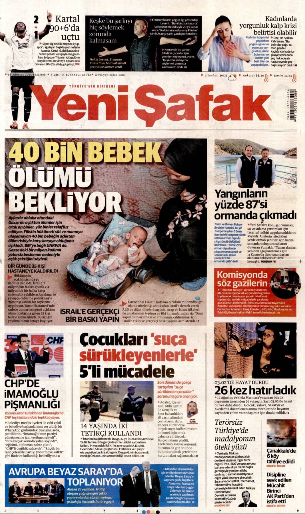 CHP'de kırmızı alrm! Özgür Özel zor durumda: 18 Ağustos 2025 gazete manşetleri 8