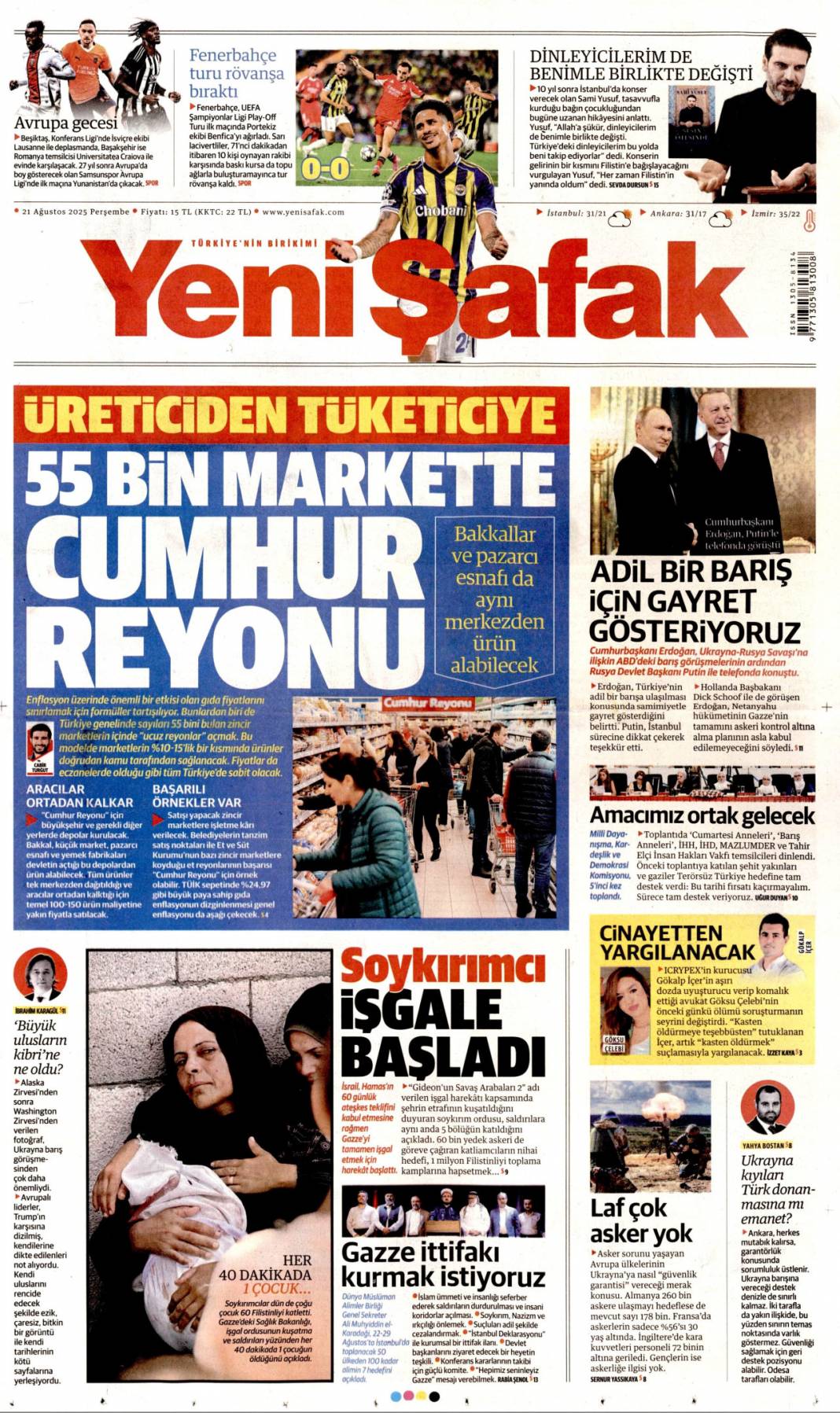 Avrupa fonları ekosistem'e aktı: 21 Ağustos 2025 gazete manşetleri 8