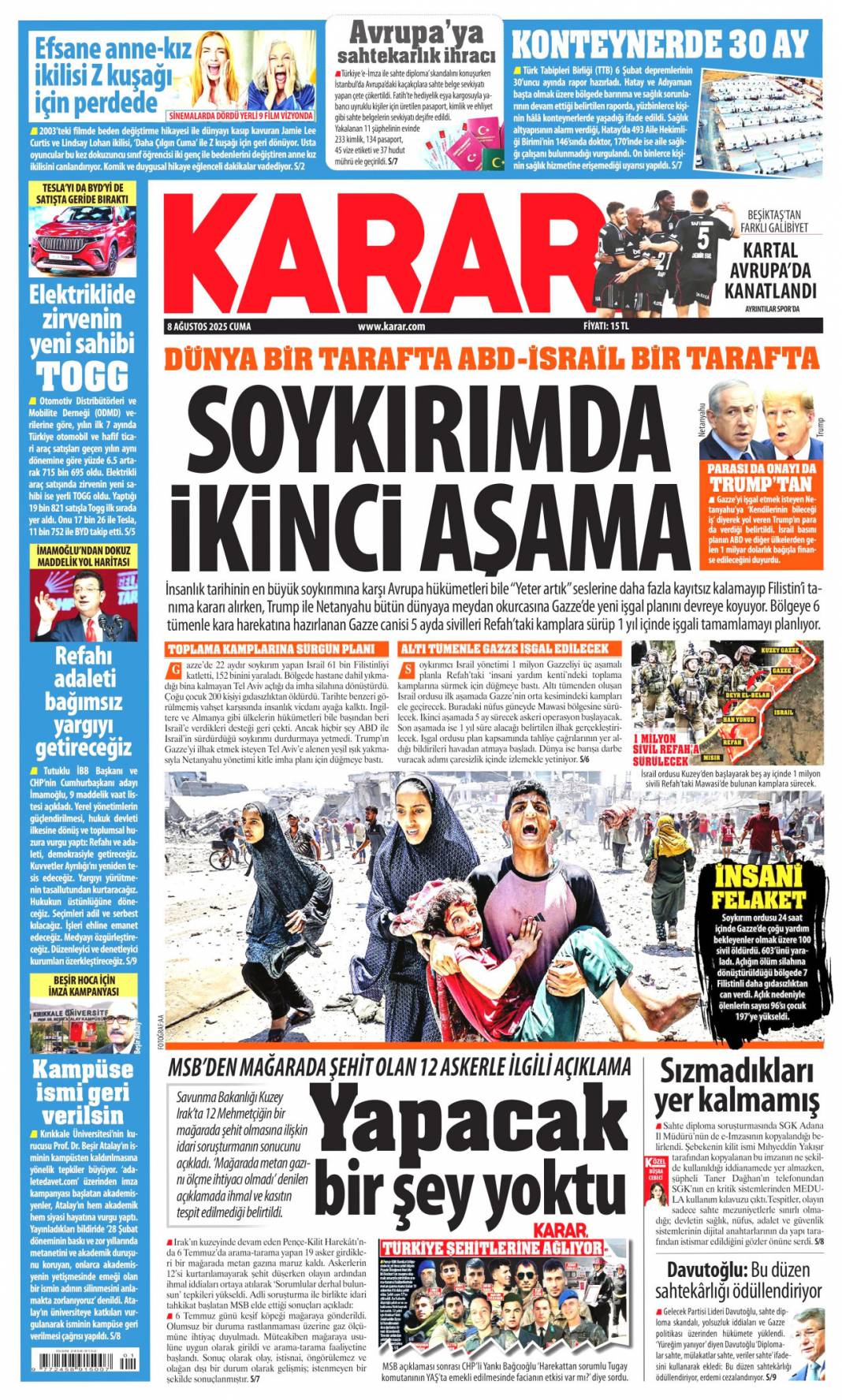 Sahte e-imza'da FETÖ izi! Devlet tuzağı gördü tedbirleri aldı: 8 Ağustos 2025 gazete manşetleri 9