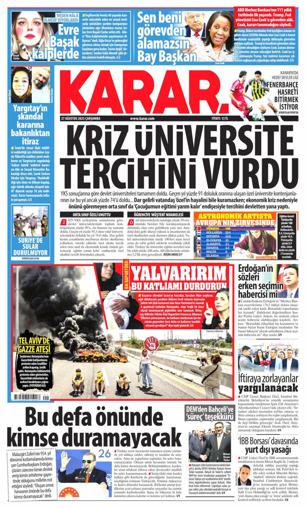 Terörist YPG ve destekçilerine Malazgirt'ten kılıçlı mesaj: 27 Ağustos 2025 gazete manşetleri 9