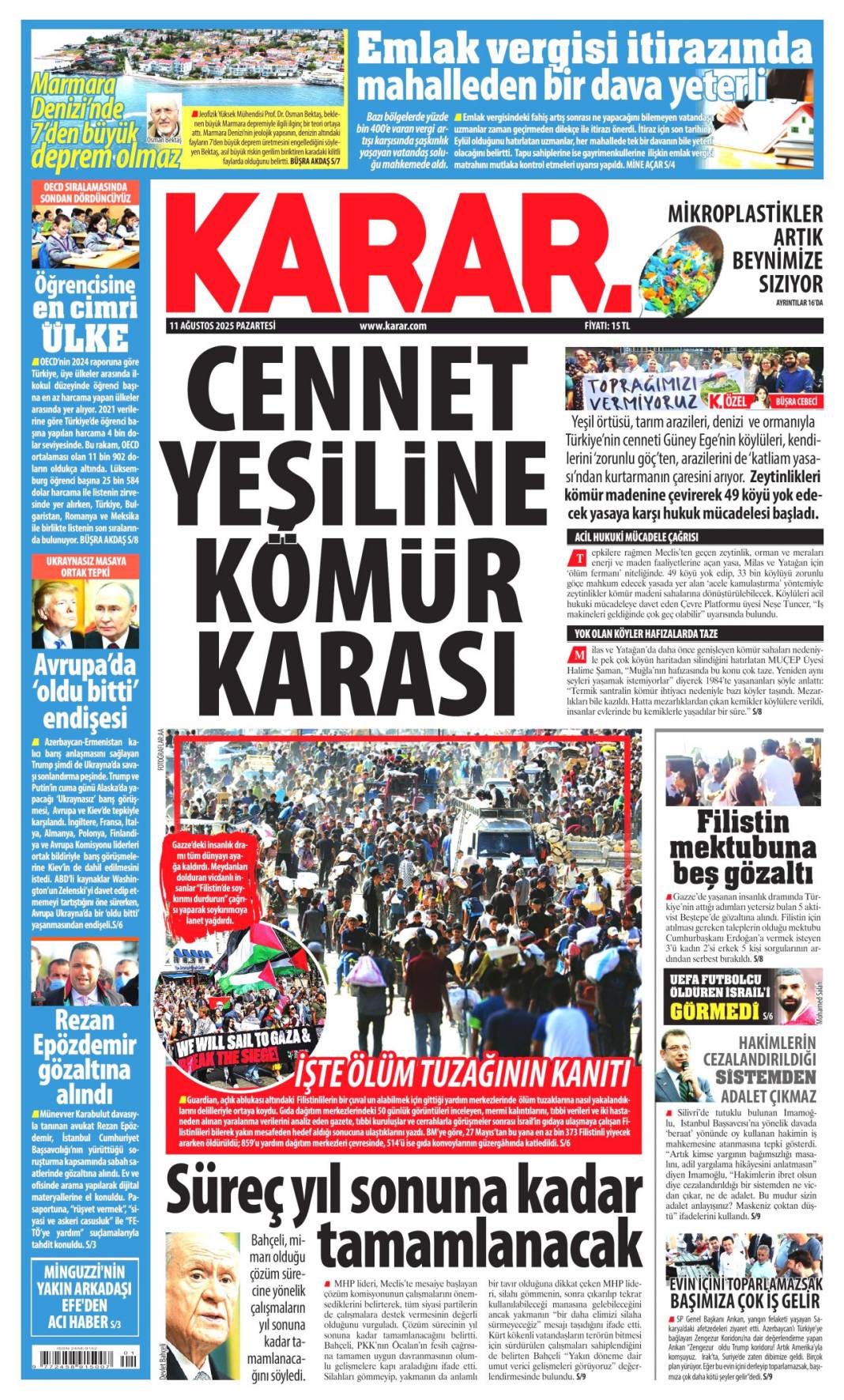 Marmara ve Ege 6.1 ile sallandı! 16 bina yıkıldı 1 can kaybı 29 yaralı: 11 Ağustos gazete manşetleri. 9