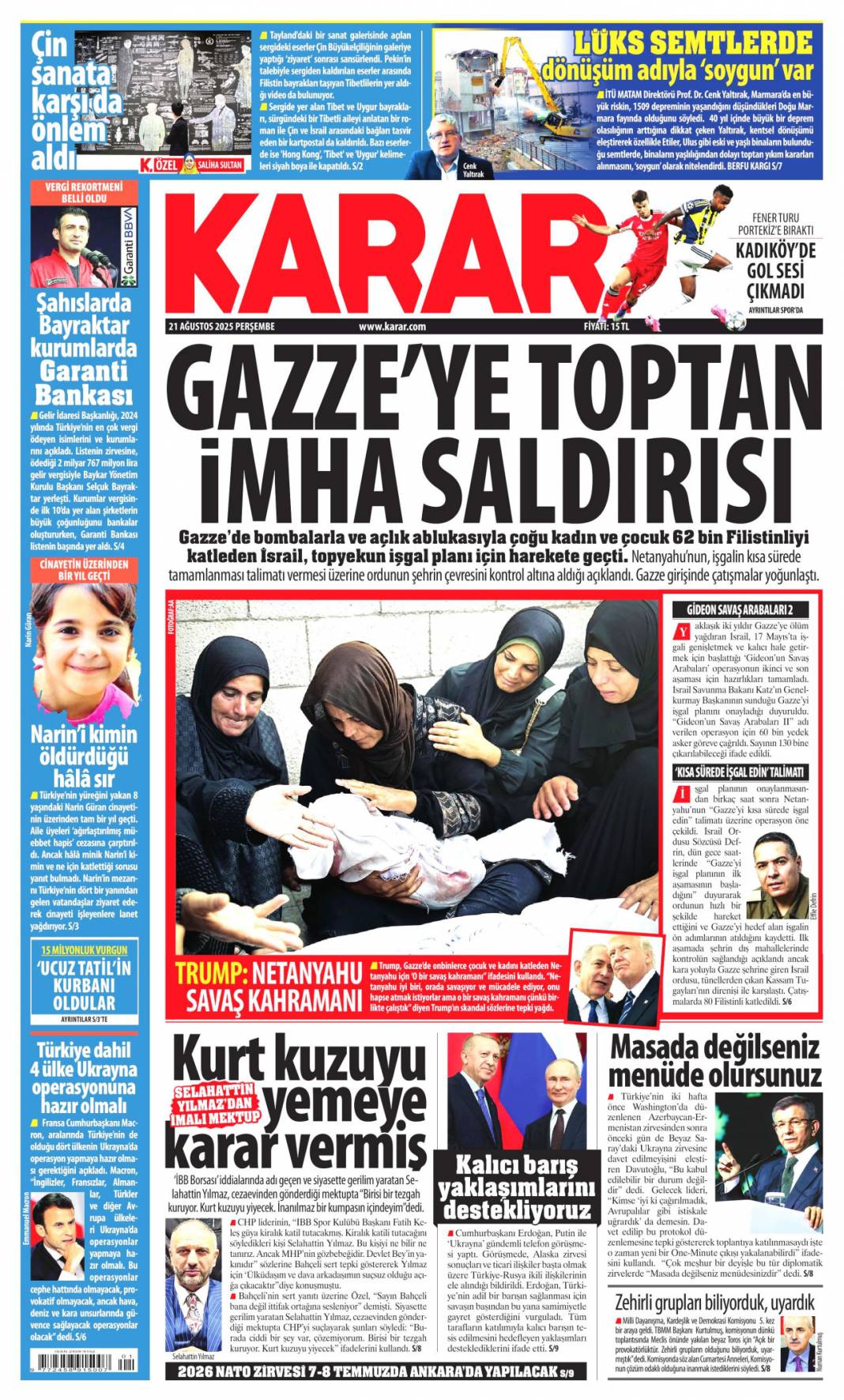 Avrupa fonları ekosistem'e aktı: 21 Ağustos 2025 gazete manşetleri 9