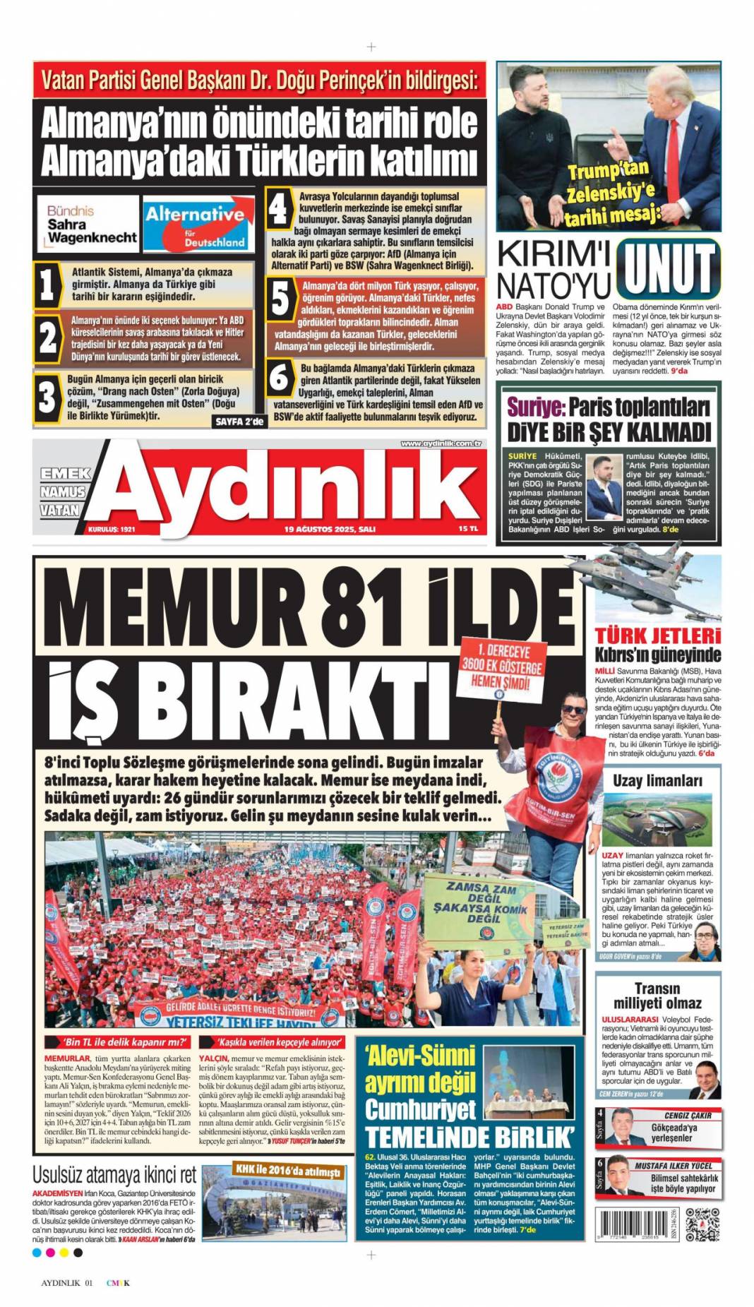 Kuşadası rantı deşifre oldu: 19 Ağustos 2025 Salı gazete manşetleri... 5