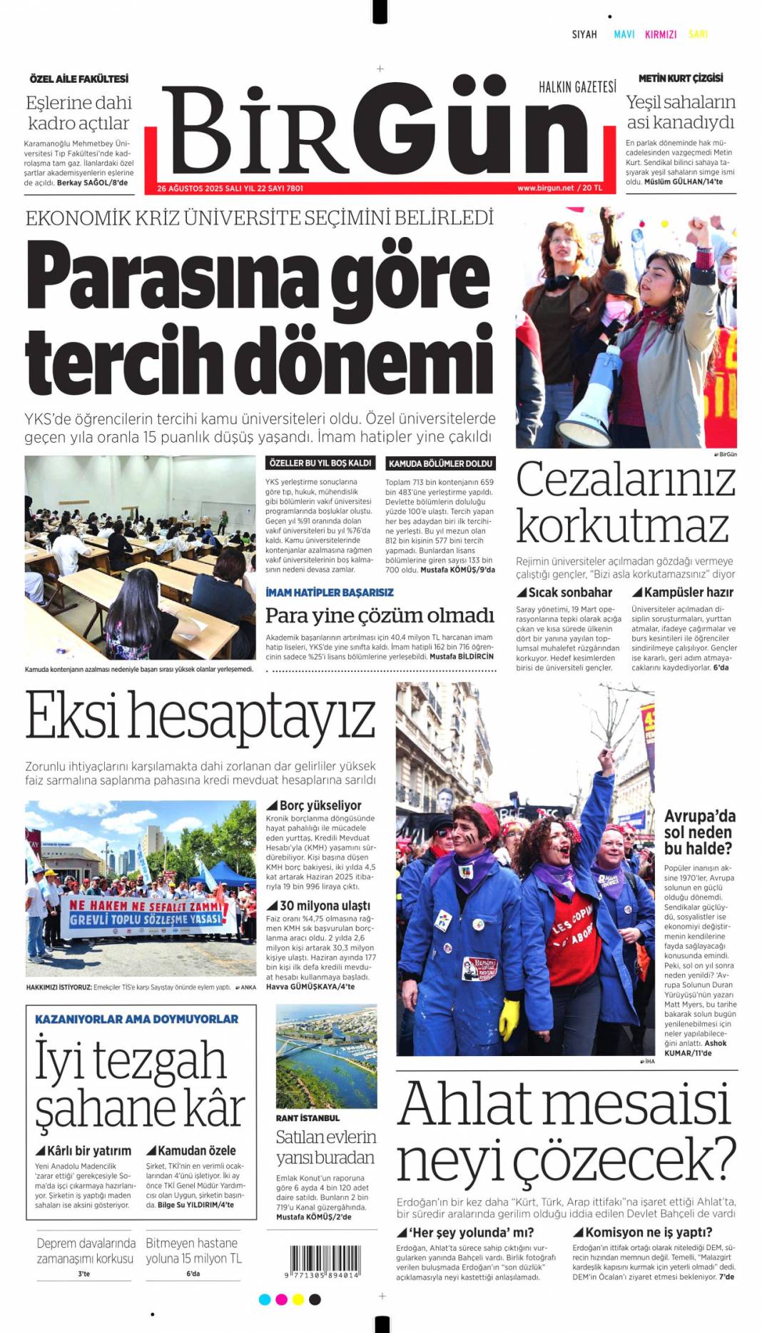 Terörsüz Türkiye için son düzlükteyiz: 26 Ağustos 2025 Salı, gazete manşetleri 4