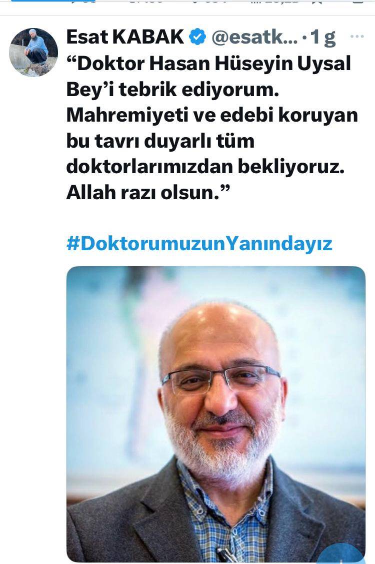 Hastasını muayene etmeyen doktor Hasan Hüseyin Uysal'a destek mesajı yağıyor: Doktorumuzun yanındayız 9
