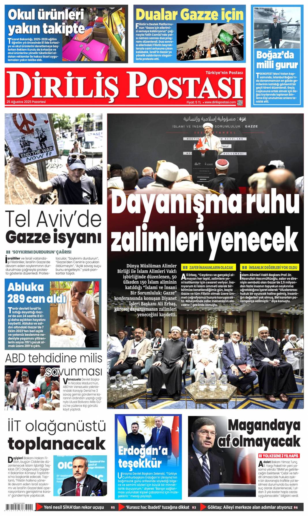 Mavi vatan gururu: 25 Ağustos 2025 Pazartesi güncel gazete manşetleri... 6