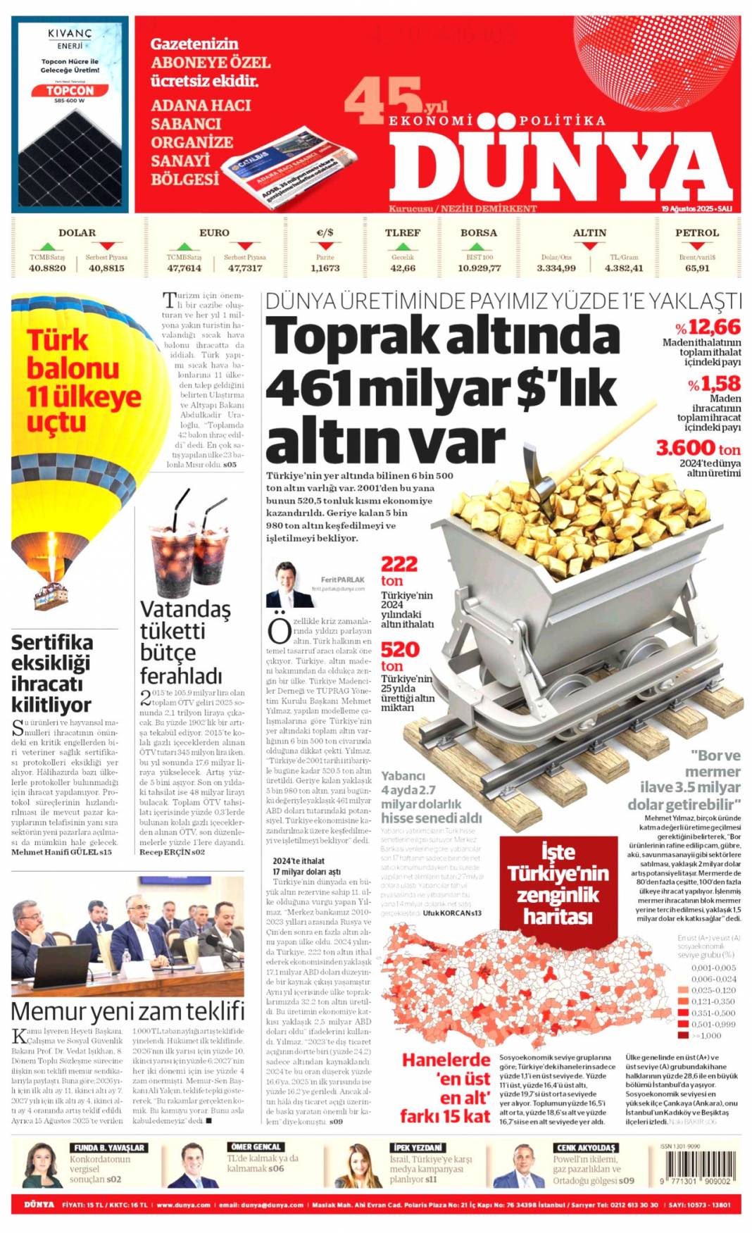 Kuşadası rantı deşifre oldu: 19 Ağustos 2025 Salı gazete manşetleri... 9