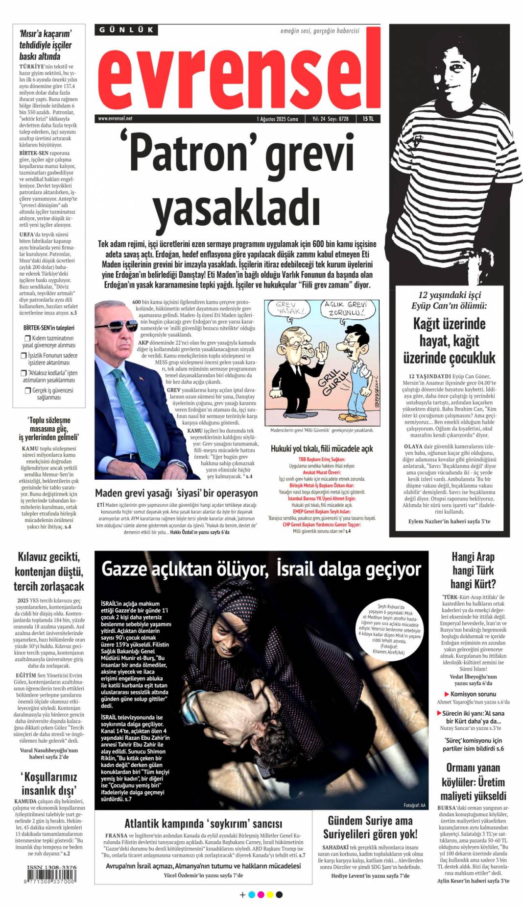 Yangınlara karşı toplu dua seferberliği: 1 Ağustos 2025 Cuma güncel gazete manşetleri 16