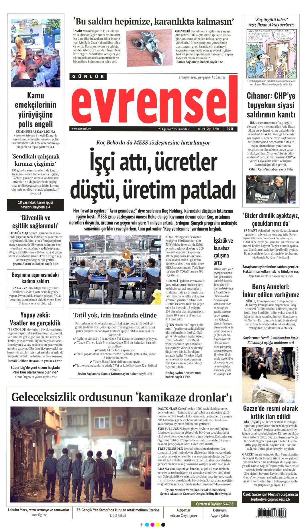 Çok önemli kalkınma hamlesi: 23 Ağustos 2025 Cumartesi, güncel gazete manşetleri... 11