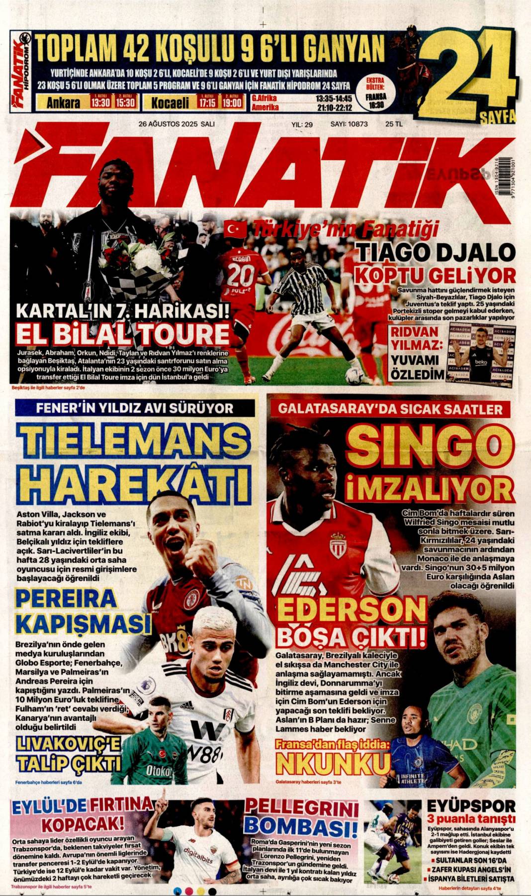 Terörsüz Türkiye için son düzlükteyiz: 26 Ağustos 2025 Salı, gazete manşetleri 21