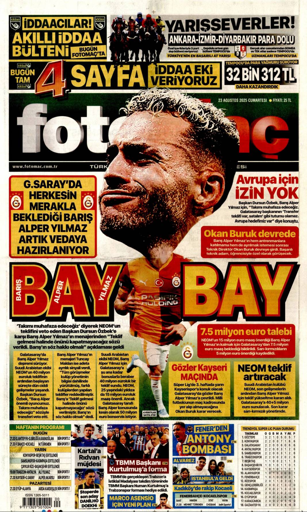 Çok önemli kalkınma hamlesi: 23 Ağustos 2025 Cumartesi, güncel gazete manşetleri... 25