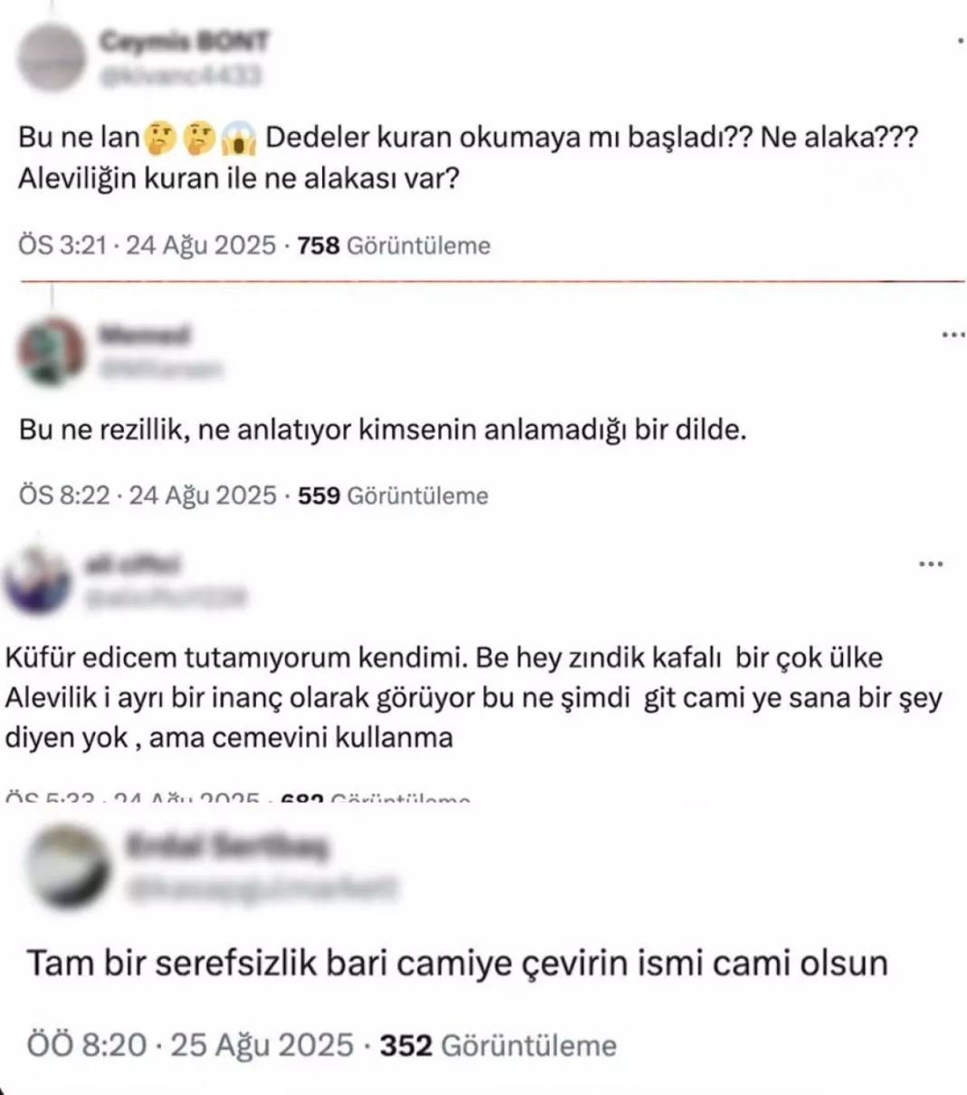 Alevi dede Kur'an-ı Kerim okudu: Linç yağmuruna tutuldu! 3