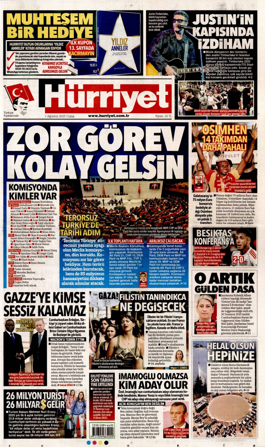Yangınlara karşı toplu dua seferberliği: 1 Ağustos 2025 Cuma güncel gazete manşetleri 17