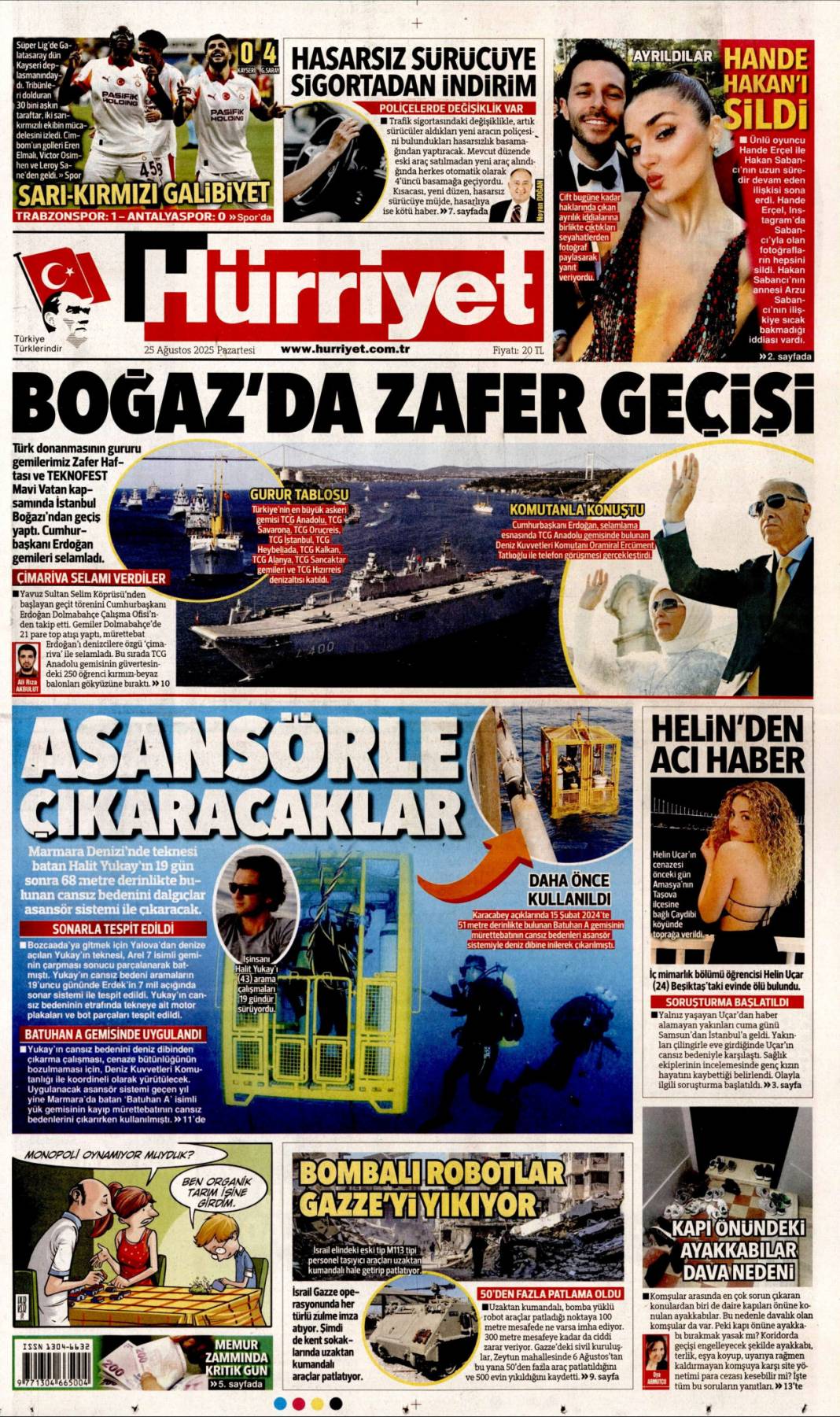 Mavi vatan gururu: 25 Ağustos 2025 Pazartesi güncel gazete manşetleri... 7