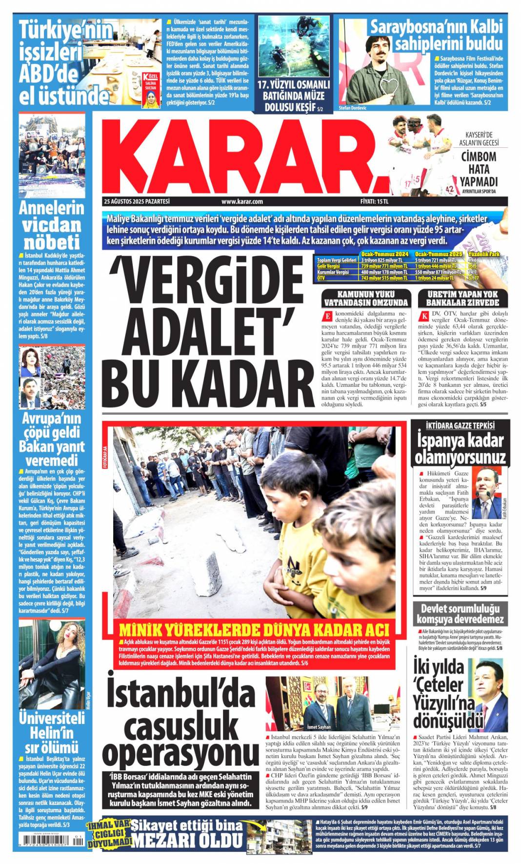 Mavi vatan gururu: 25 Ağustos 2025 Pazartesi güncel gazete manşetleri... 10