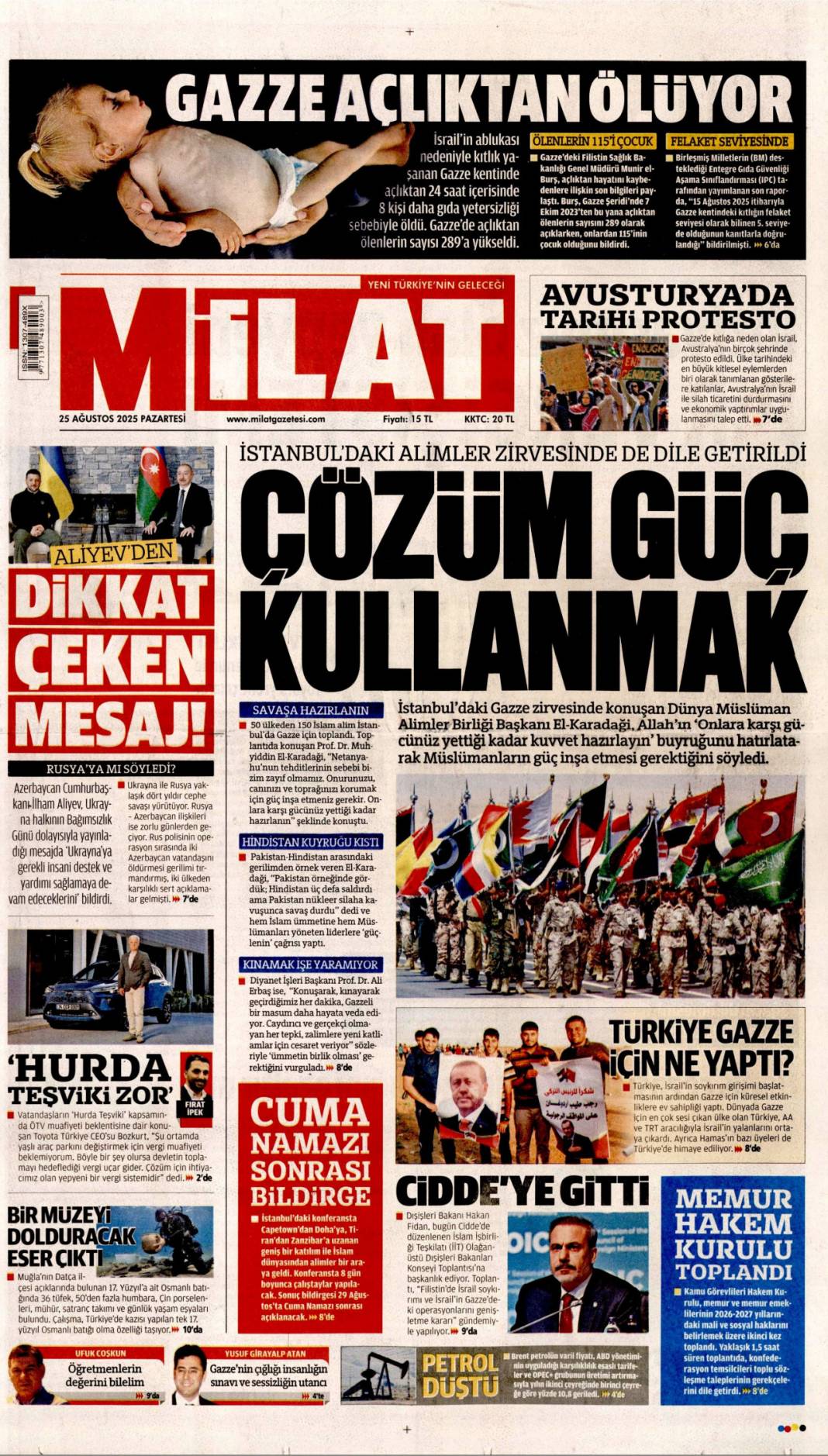 Mavi vatan gururu: 25 Ağustos 2025 Pazartesi güncel gazete manşetleri... 14