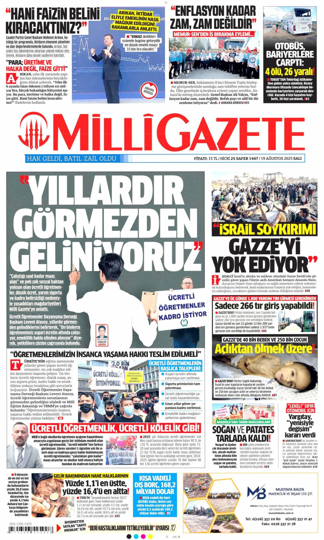 Kuşadası rantı deşifre oldu: 19 Ağustos 2025 Salı gazete manşetleri... 14