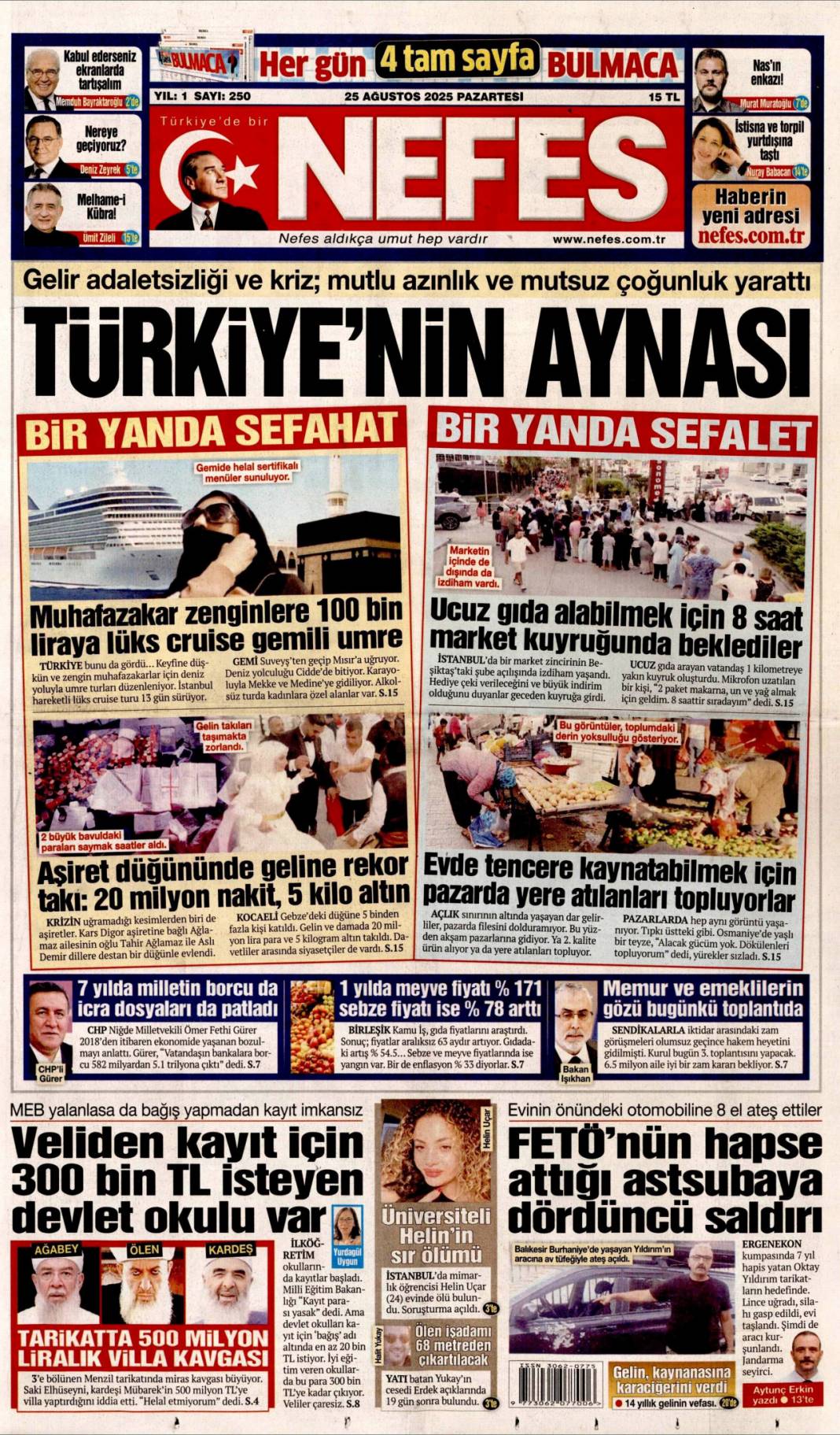 Mavi vatan gururu: 25 Ağustos 2025 Pazartesi güncel gazete manşetleri... 12