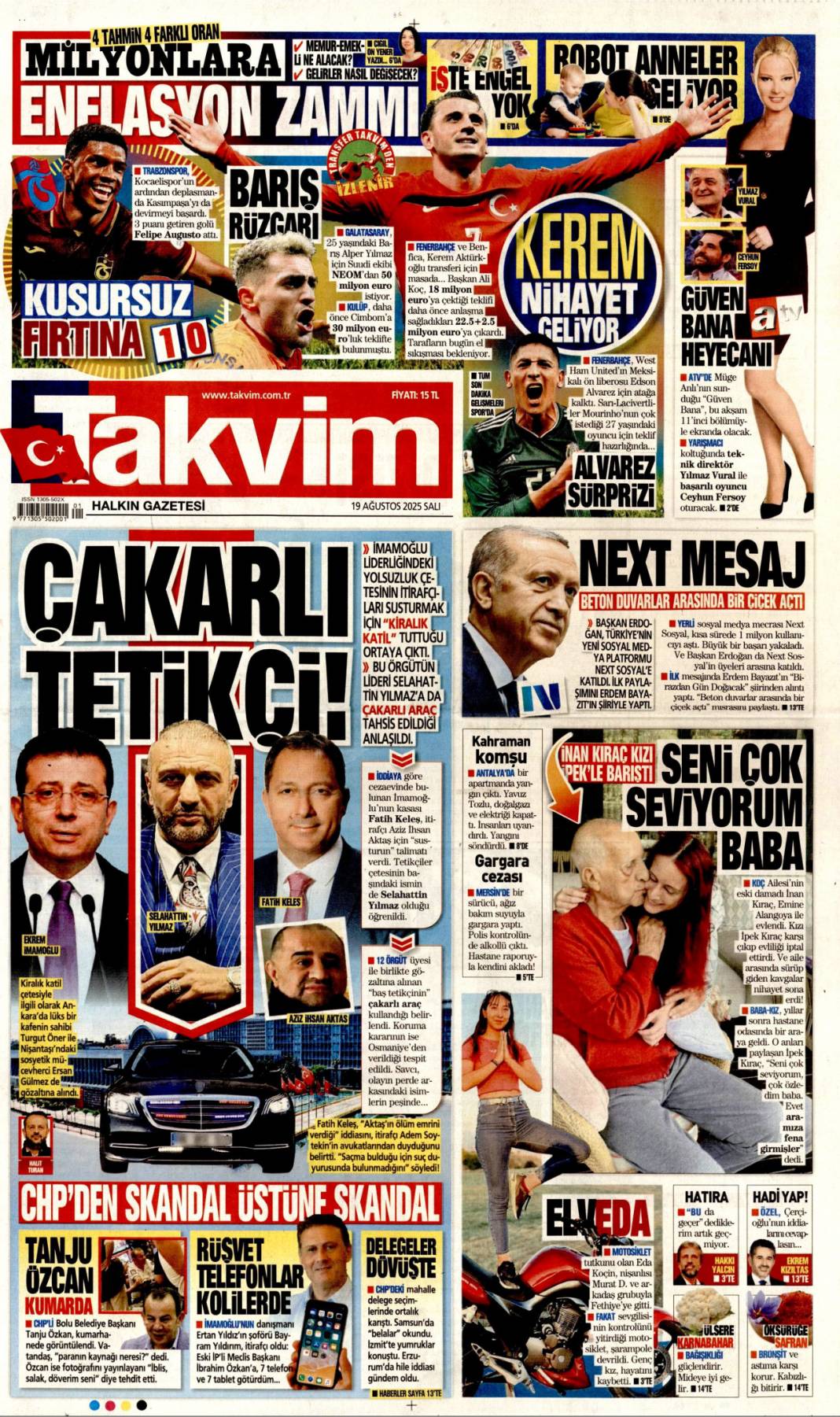 Kuşadası rantı deşifre oldu: 19 Ağustos 2025 Salı gazete manşetleri... 18