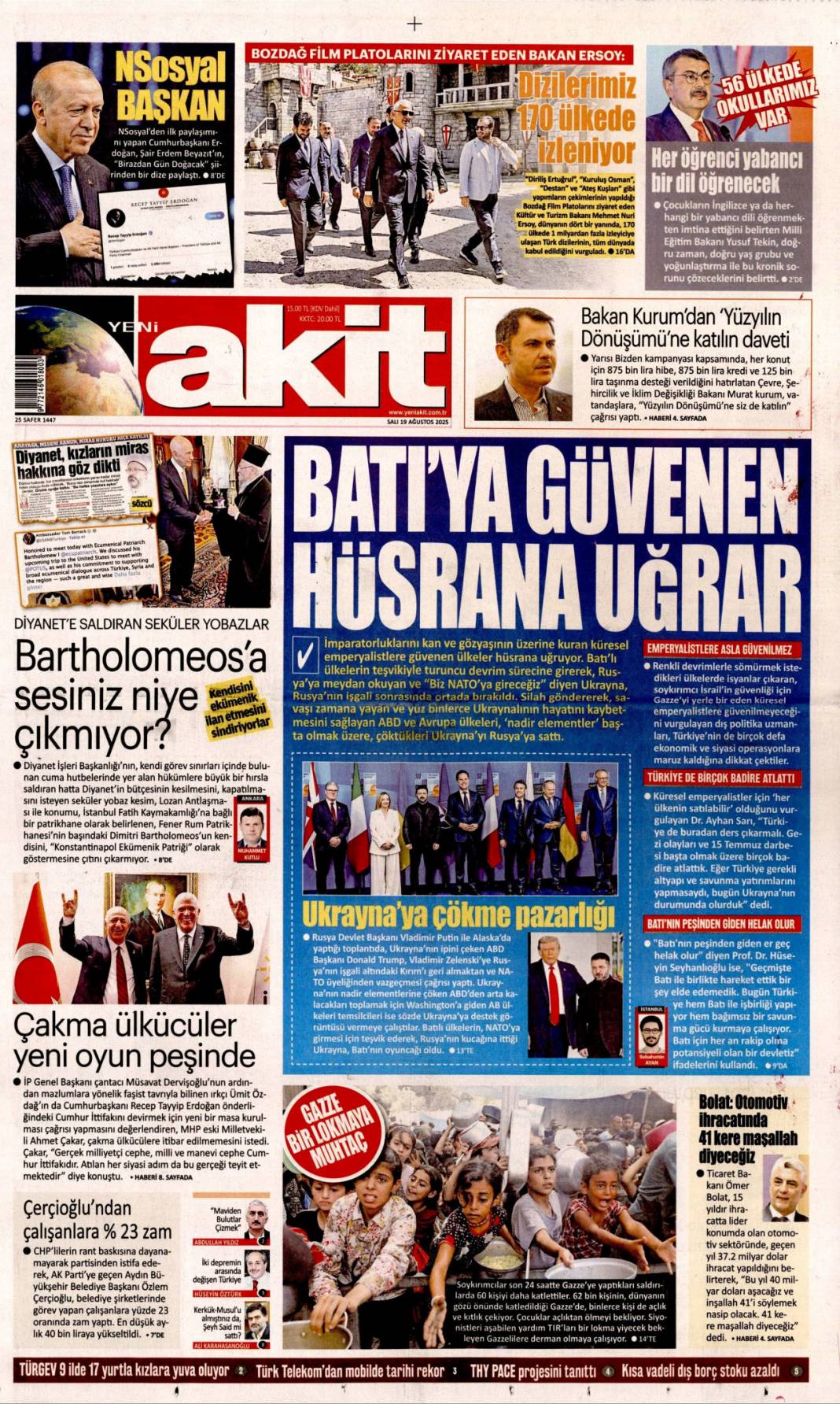 Kuşadası rantı deşifre oldu: 19 Ağustos 2025 Salı gazete manşetleri... 20