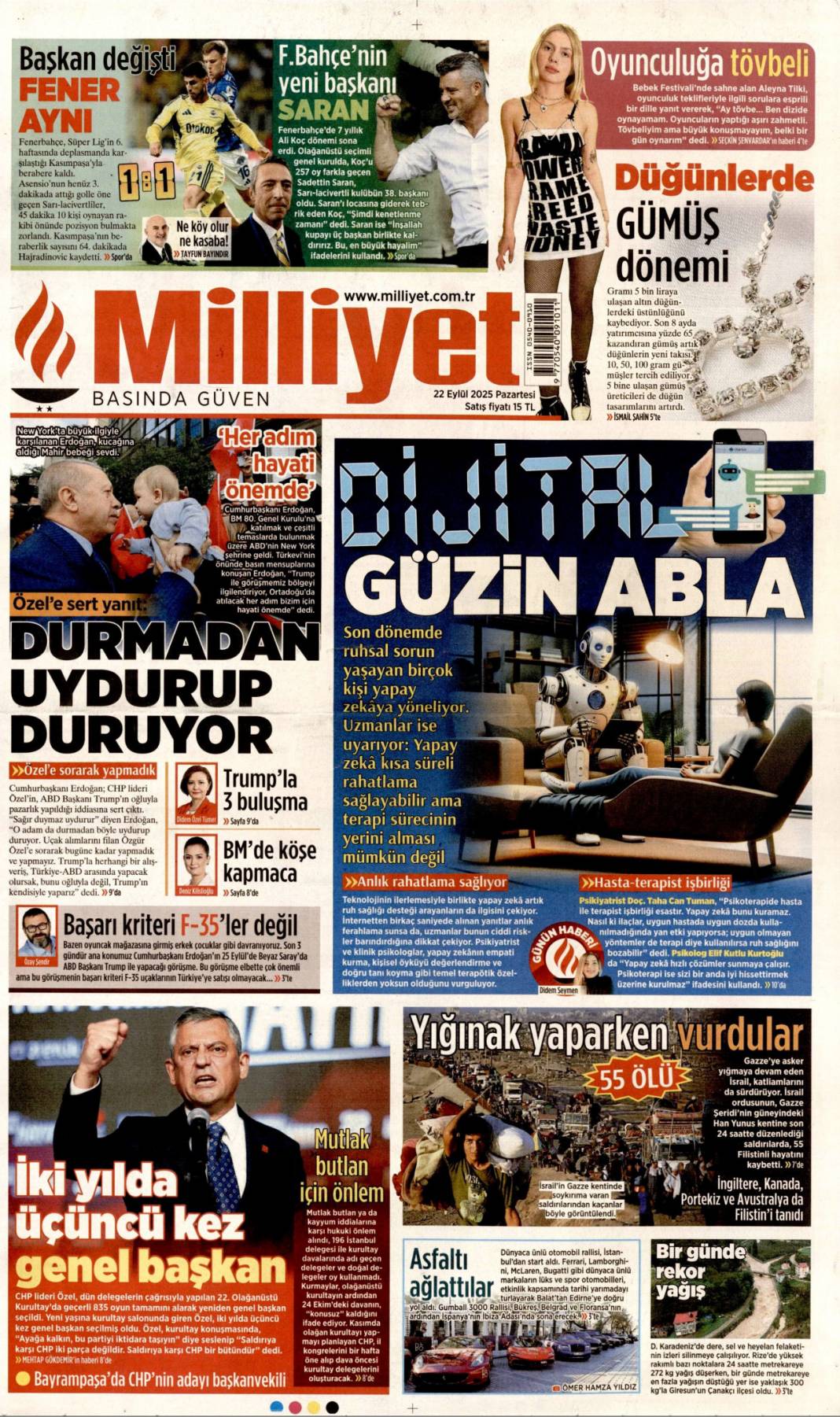 Filistin için tarihi bir gelişme! Filistin'e İngiliz anahtarı: 22 Eylül gazete manşetleri 12