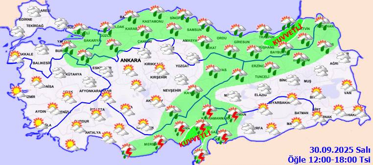 Meteorolojiden uyarı üstüne uyarı: O bölgelerde kuvvetli olması bekleniyor! Bugün hava nasıl, Salı günü hava nasıl olacak? 6