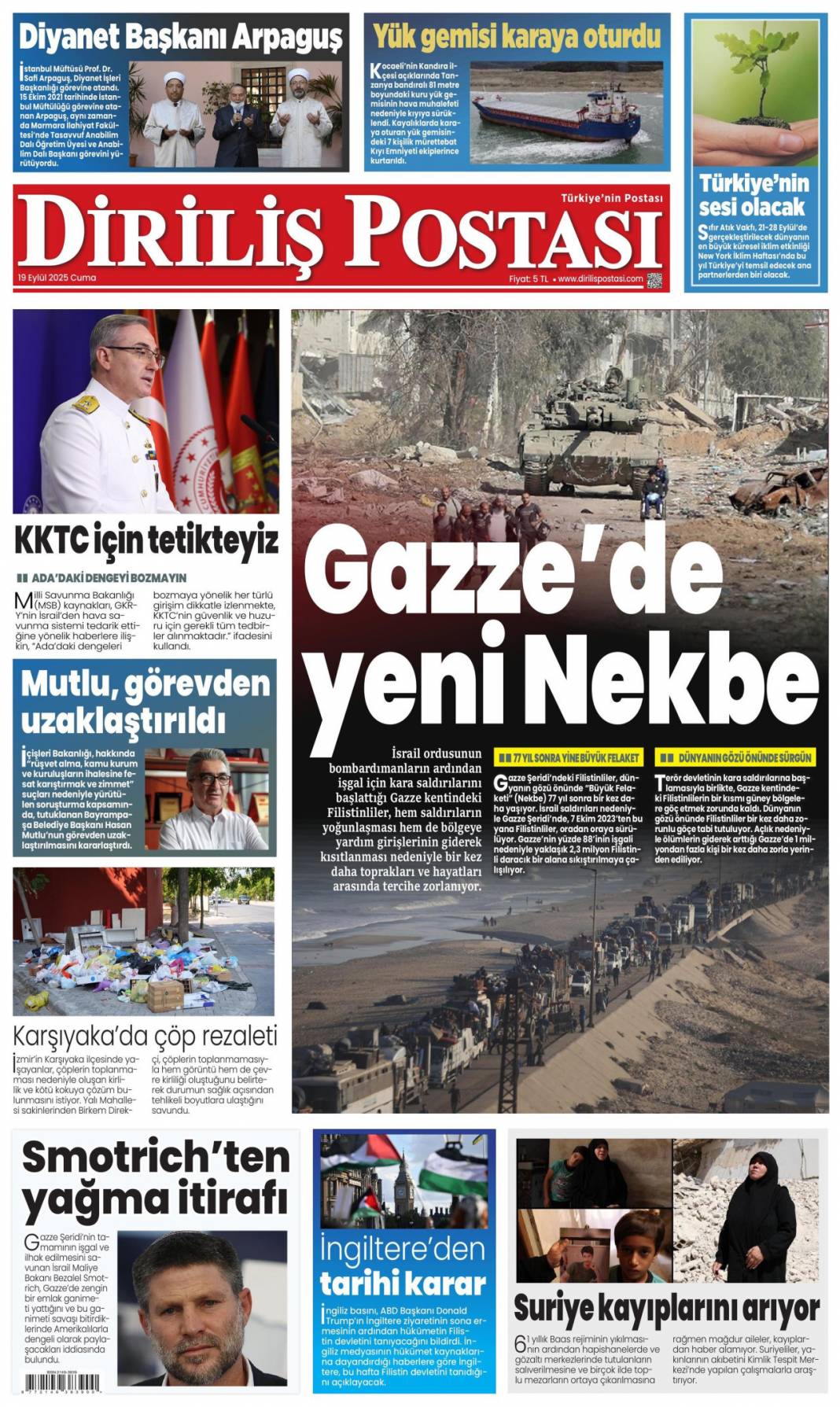 Türkiye'de aslan, Avrupa'da suskun! Kabus gibi başlangıç: 19 Eylül 2025 gazete manşetleri 19