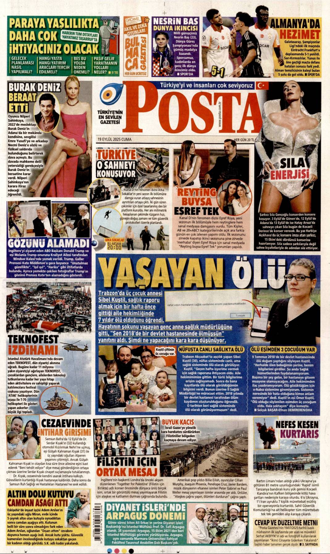 Türkiye'de aslan, Avrupa'da suskun! Kabus gibi başlangıç: 19 Eylül 2025 gazete manşetleri 23