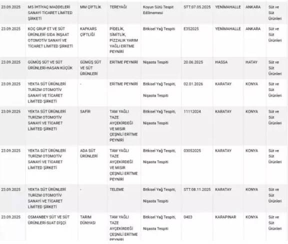 Bakanlık gıda sahtekarlarını tek tek listeledi: Bu markaları evinize bile sokmayın! 10