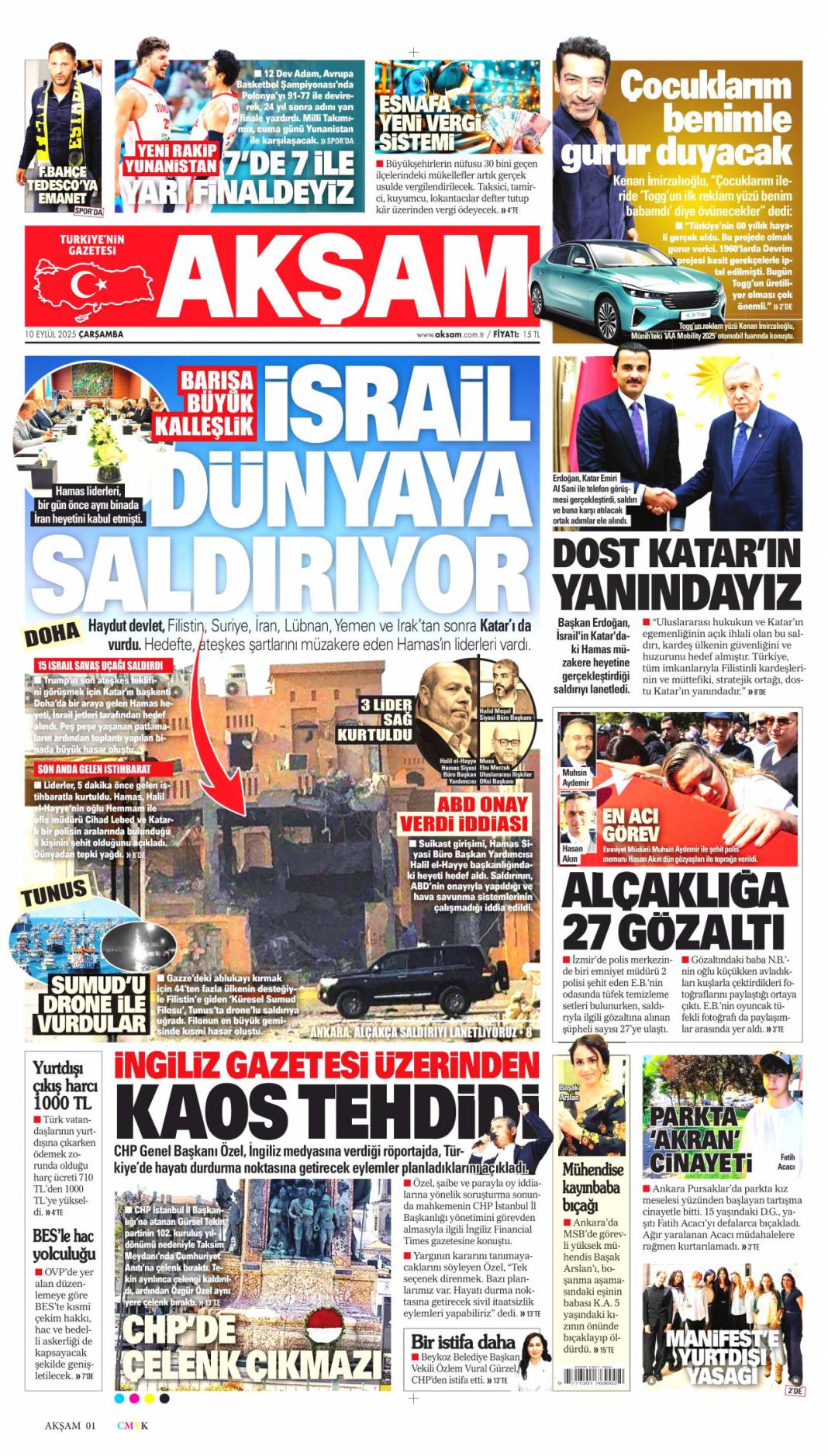 Suç işleyen çocuk cezasını çekecek: 10 Eylül 2025 Çarşamba, güncel gazete manşetleri 3