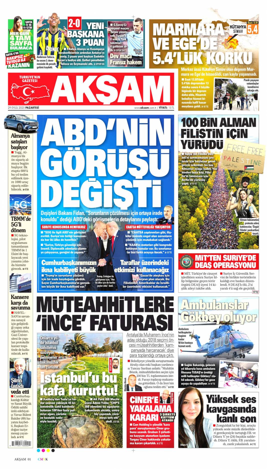 Biz bize yeteriz: 29 Eylül 2025 Pazartesi merak edilen güncel gazete manşetleri... 8