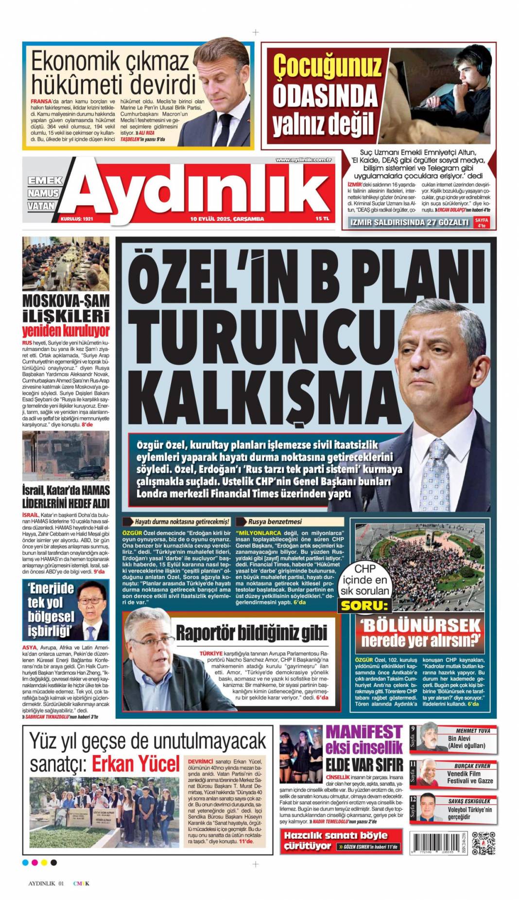 Suç işleyen çocuk cezasını çekecek: 10 Eylül 2025 Çarşamba, güncel gazete manşetleri 6
