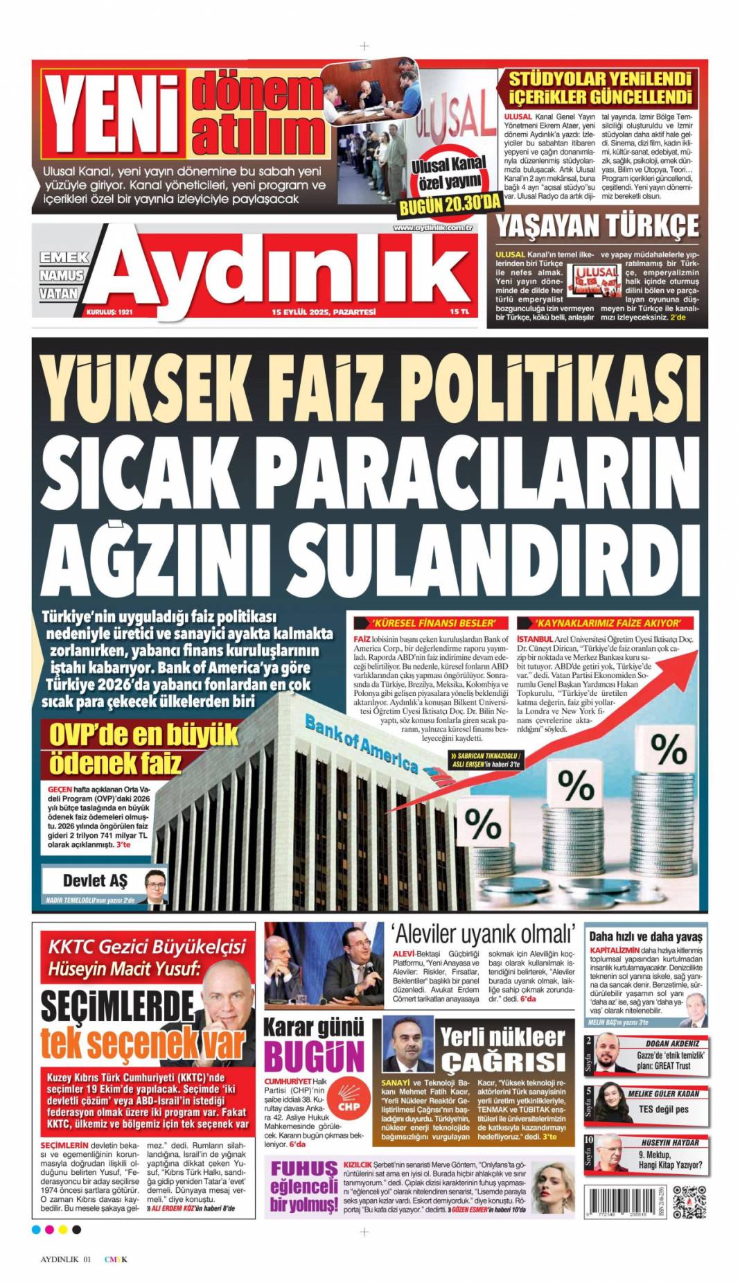 CHP için kritik gün! 15 Eylül 2025 Pazartesi güncel gazete manşetleri 7