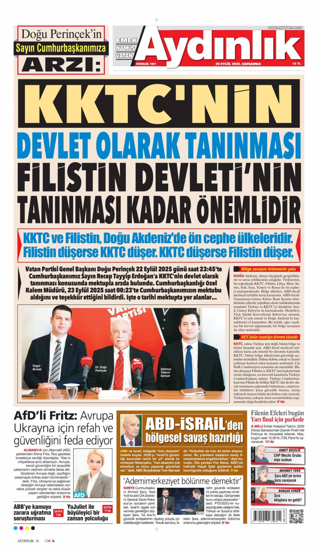 Hangi vicdan buna dayanır: 24 Eylül 2025 Çarşamba güncel gazete manşetleri 7