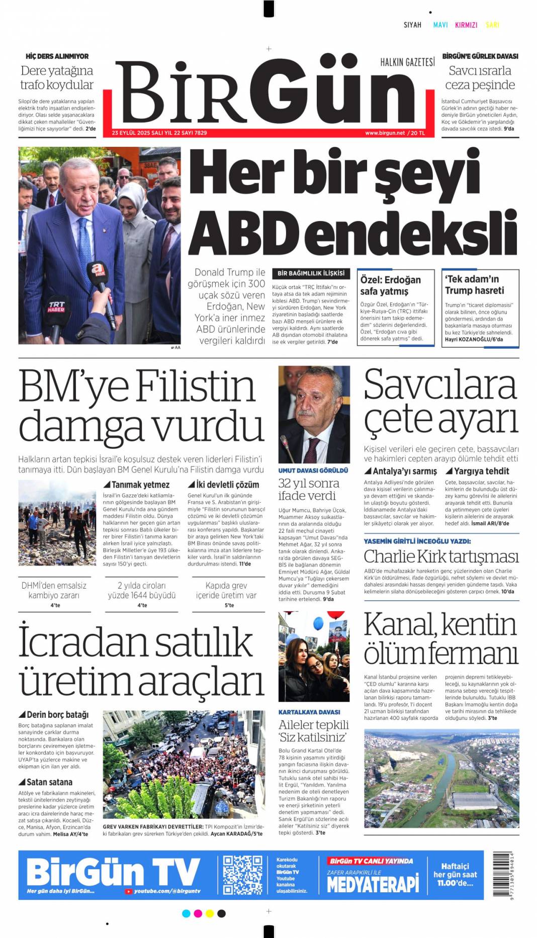 Bir masada yüz yüze: 23 Eylül 2025 Salı güncel gazete manşetleri 19