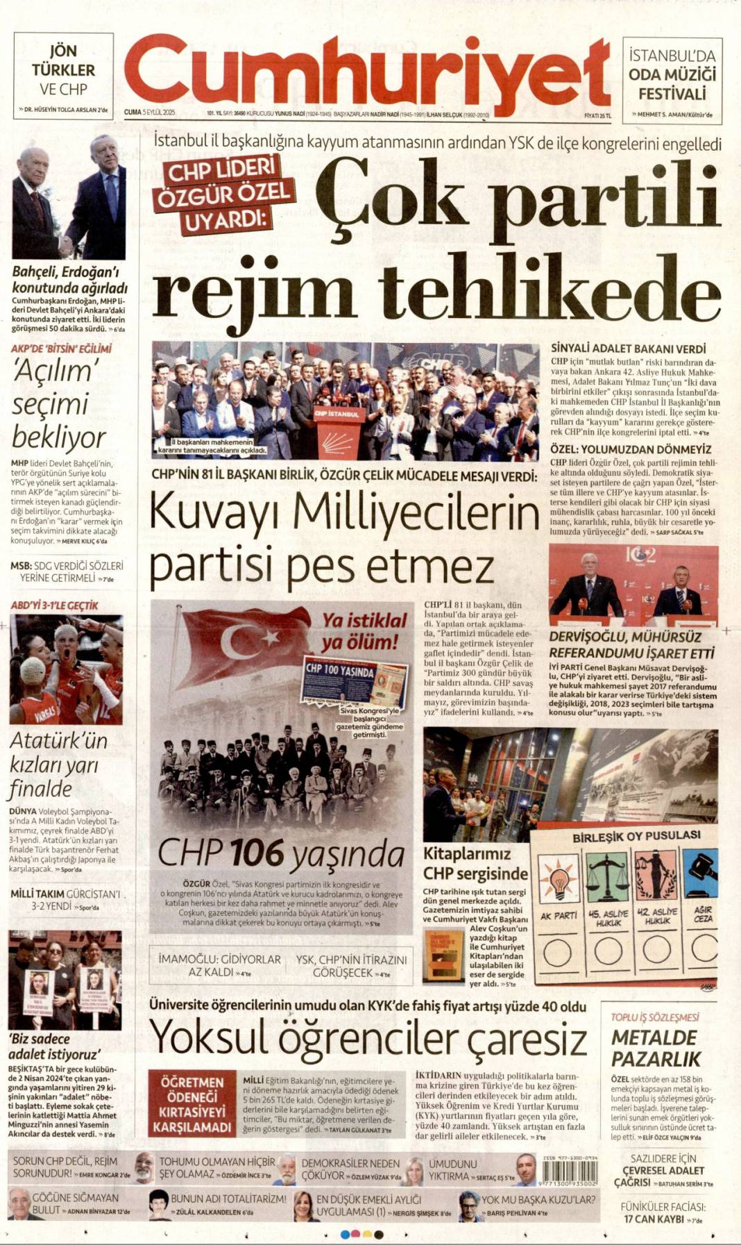 ''Tehditten kormam'' dedi, vahşice katledildi: 5 Eylül 2025 Cuma güncel gazete manşetleri 6