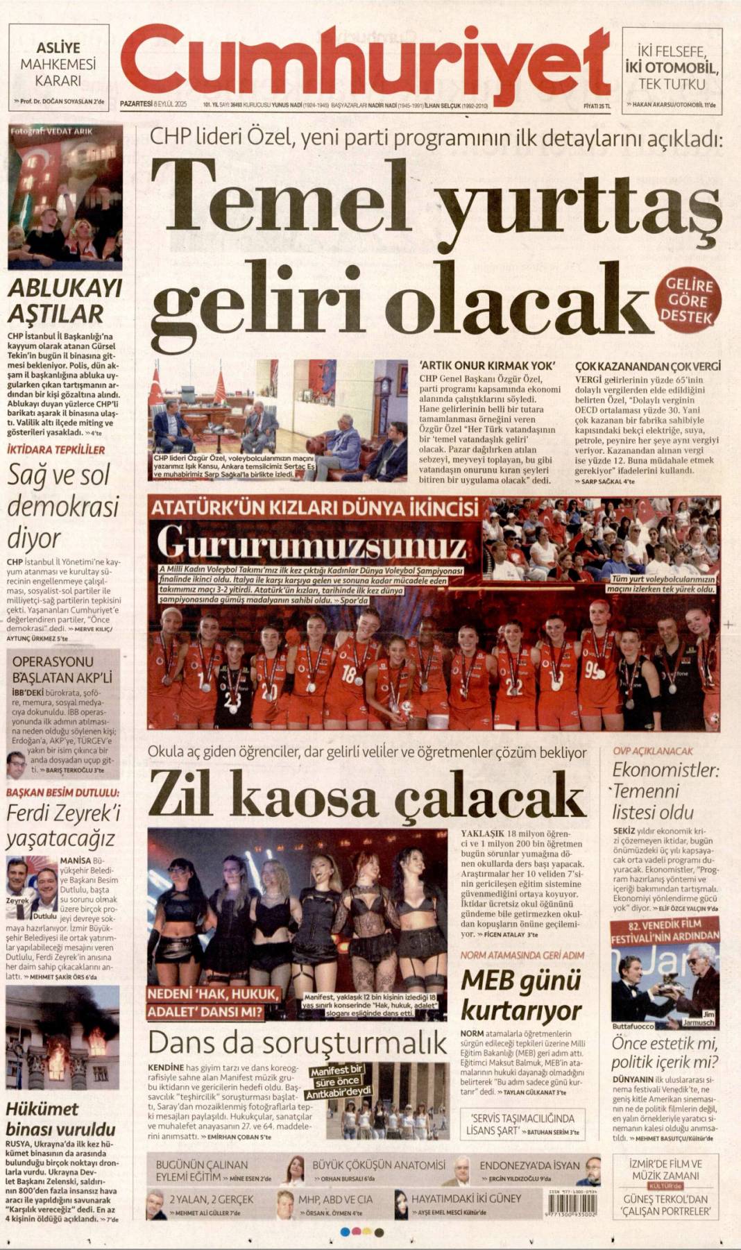 40 Milyonluk 'maaş' müdürü yaktı: 8 Eylül 2025 Pazartesi, güncel gazete manşetleri... 3