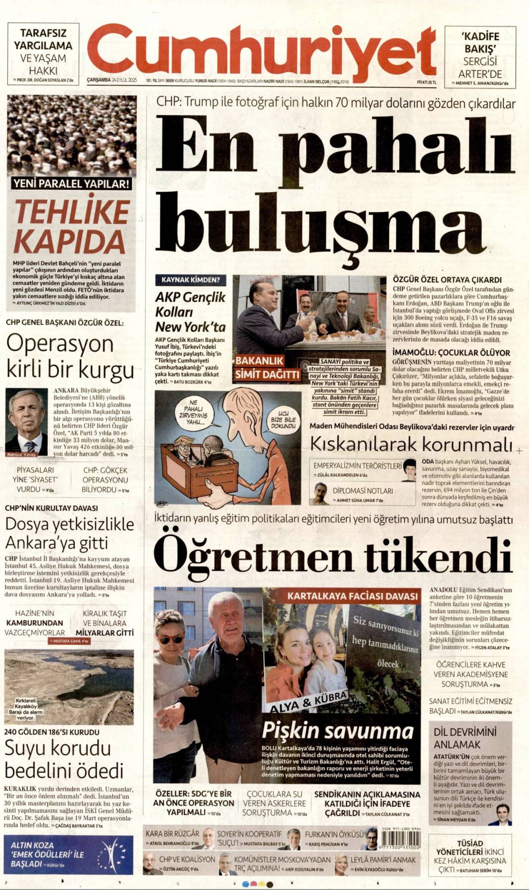 Hangi vicdan buna dayanır: 24 Eylül 2025 Çarşamba güncel gazete manşetleri 4