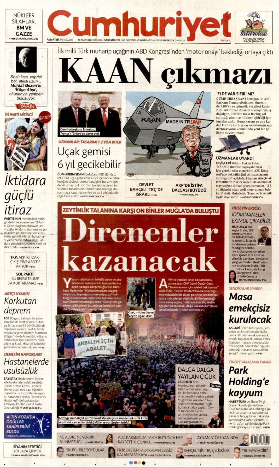 Biz bize yeteriz: 29 Eylül 2025 Pazartesi merak edilen güncel gazete manşetleri... 2