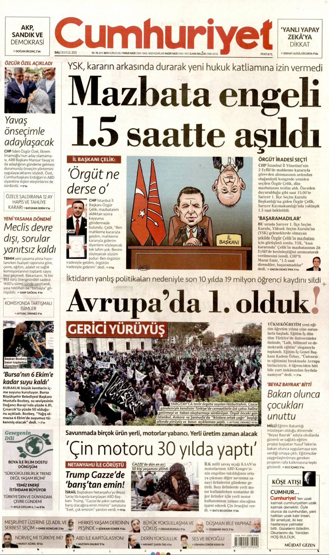 500 bin sosyal konut müjdesi: 30 Eylül 2025 Salı, merak edilen güncel gazete manşetleri 3