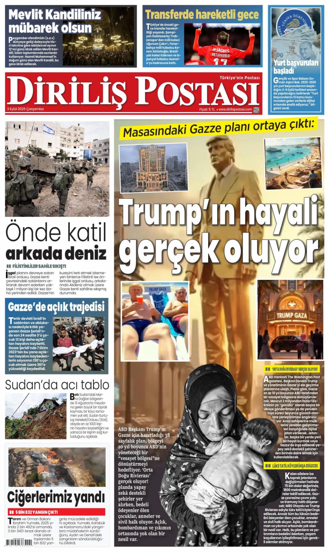 İstanbul'da CHP'ye kayyum: 3 Eylül 2025 Çarşamba güncel gazete manşetleri... 8