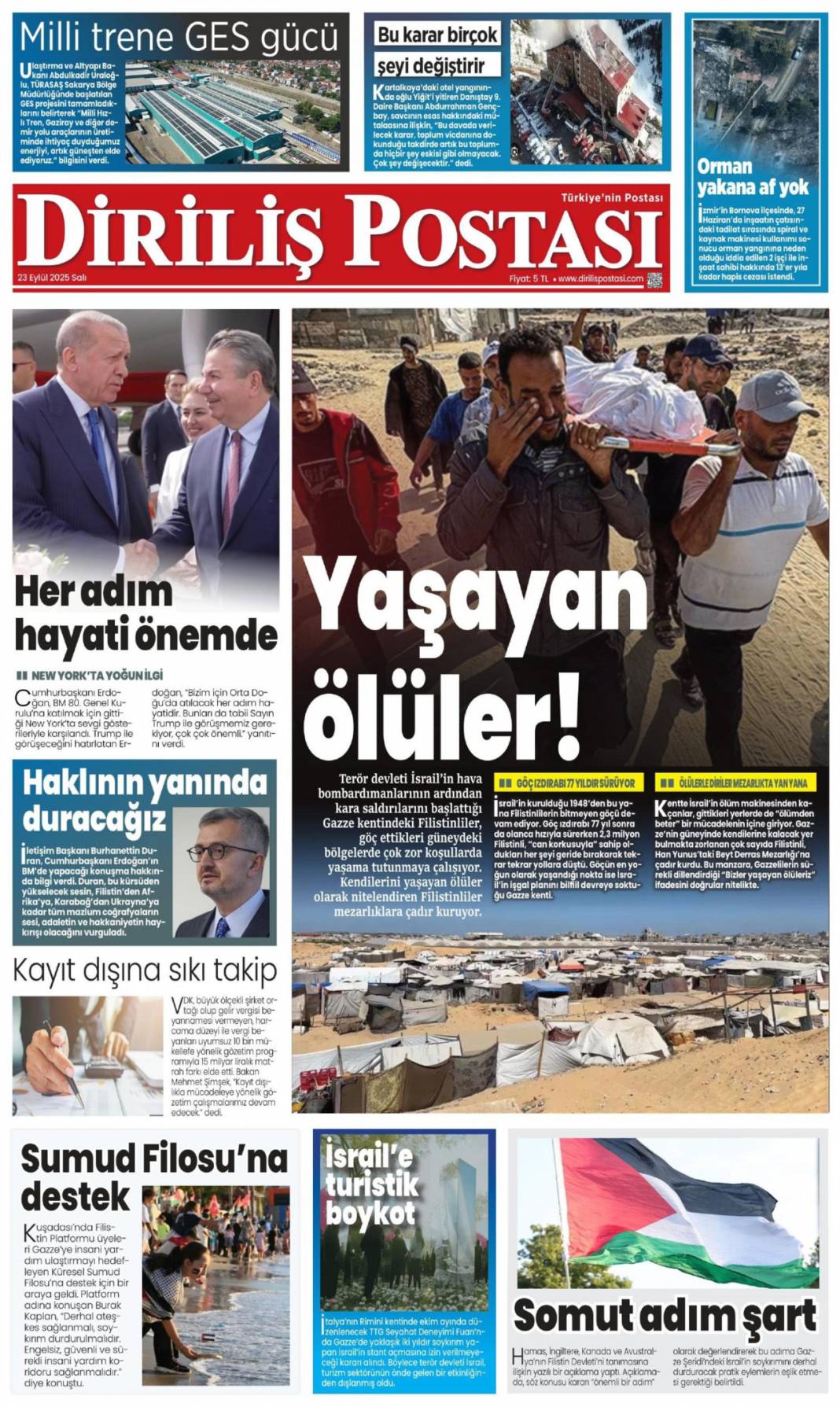 Bir masada yüz yüze: 23 Eylül 2025 Salı güncel gazete manşetleri 20