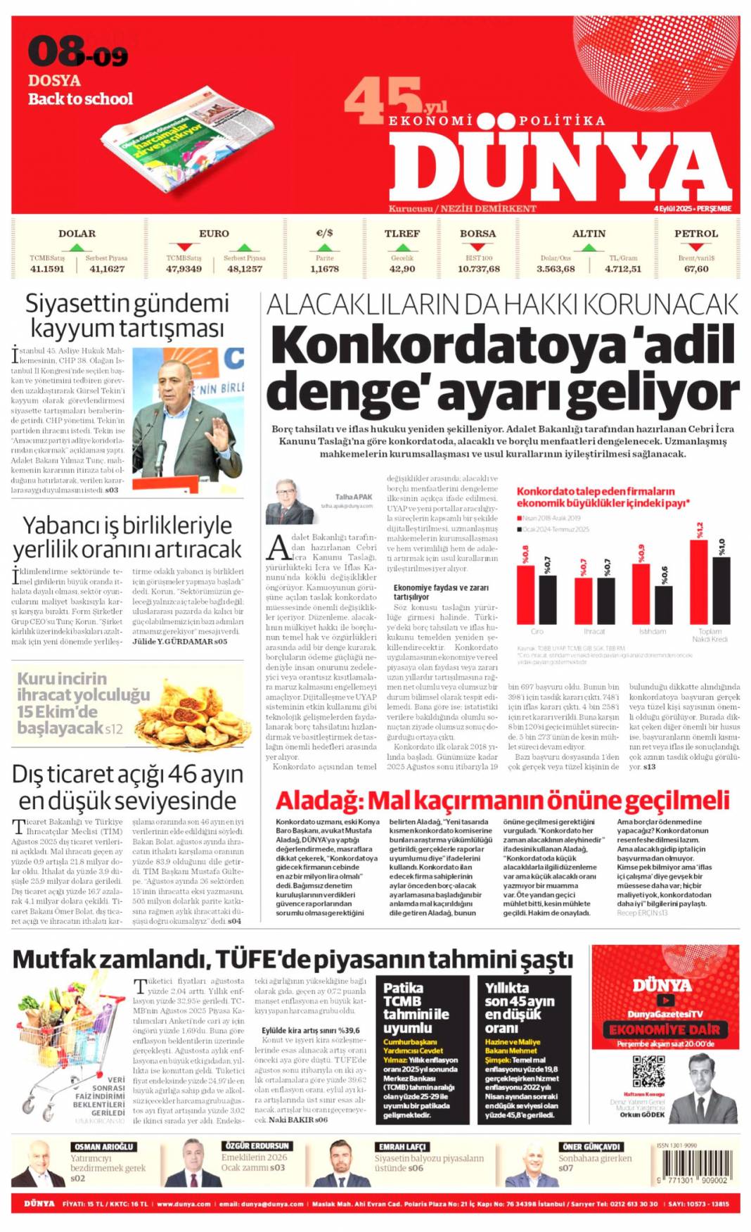 CHP'li başkandan bankamatikçi itiraf: 4 Eylül 2025 Perşembe güncel gazete manşetleri... 9